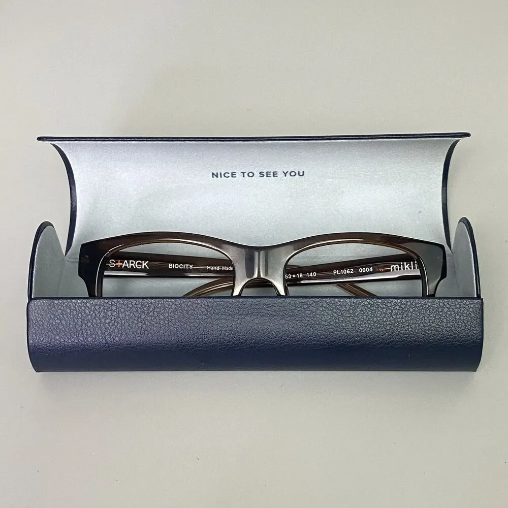 STARCK Eyes Mikli PL1062 0004 Biocity Brown Eyeglass Frames 53-18 143 Japan